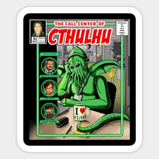 Call of Cthulhu comic book cover. Sticker